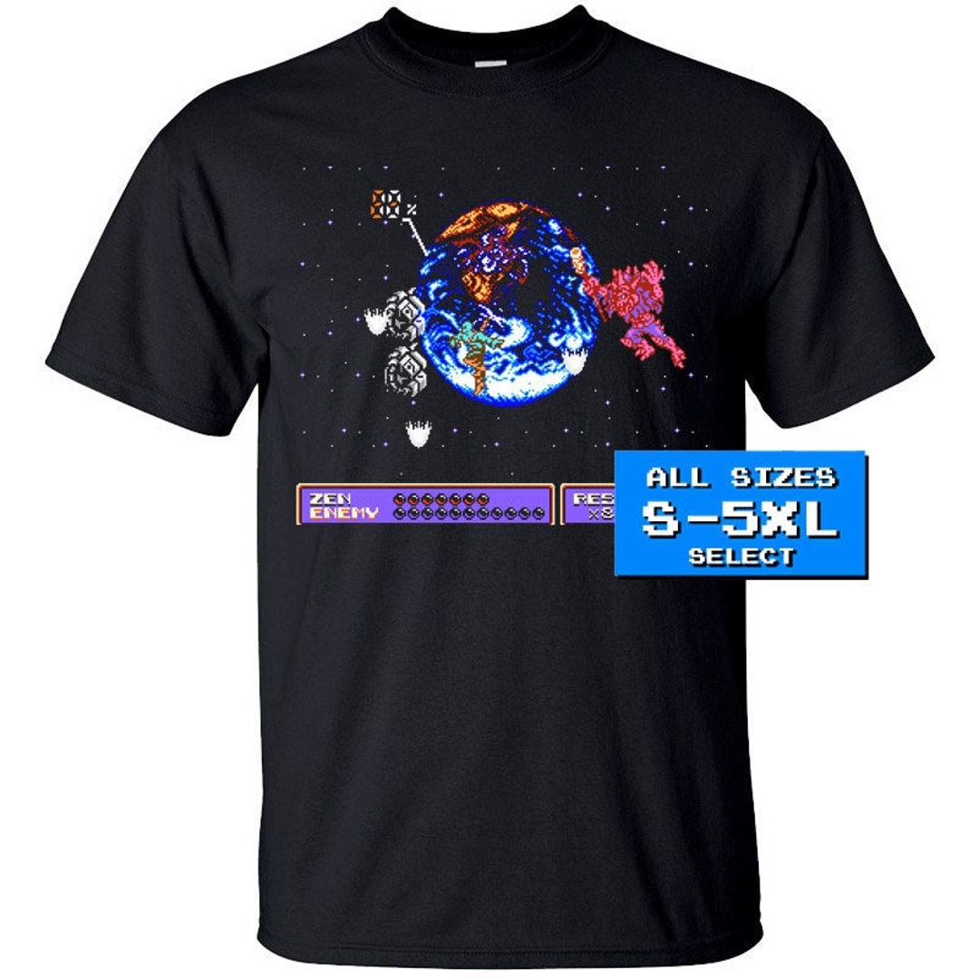 Zen Intergalactic Ninja Final Battle Screen T Shirt BLACK