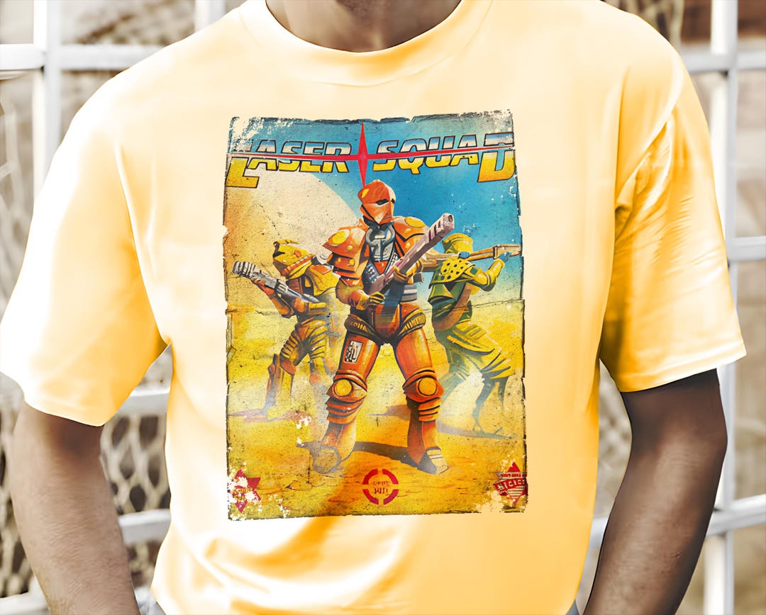 Laser Squad - Vintage T Shirt 8 Colors Unisex Sizes S-5XL 100