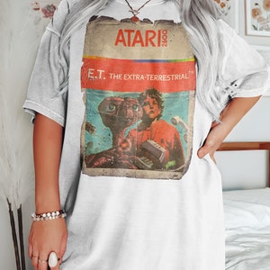 E.T. el Extraterrestre, camiseta vintage A 2600, 8 colores, unisex, tallas S-5XL, 100% algodón, carátula del videojuego Sistema informático de 8 bits