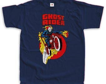 Ghost Rider Comic Super Heroes Vintage T Shirt Unisex sizes S-5XL 100% cotton Cover Art