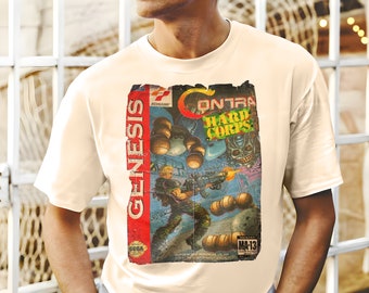 Contra Hard Corps - Sega Genesis Vintage T Shirt 8 Colors Unisex all sizes S-5XL 100% cotton Cover ArtSega Mega Drive Genesis 16 bit