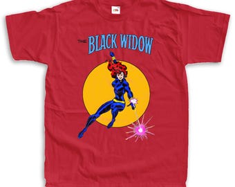 The Black Widow Super Heroes Vintage T Shirt Unisex sizes S-5XL 100% cotton Cover Art