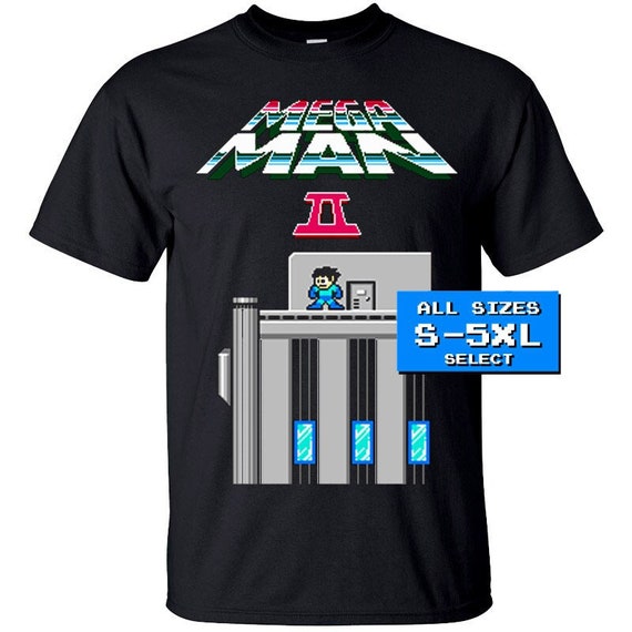 Rockman Megaman 2 Start Screen T Shirt BLACK All Sizes S-5XL