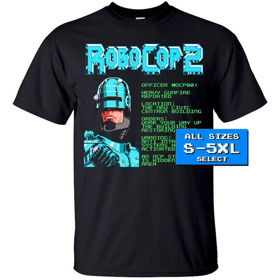 ロボコップ 2 レポート画面 T シャツ BLACK 全サイズ S-5XL 綿 100 