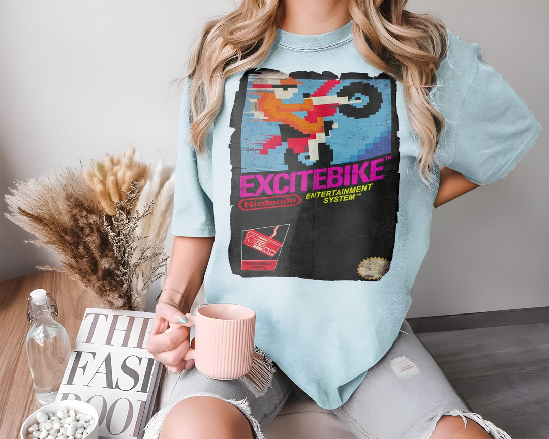 Excitebike NES V1 - Vintage T Shirt 8 Colors Unisex All Sizes S