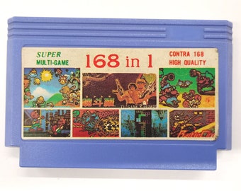168 in 1 Game Contra Mario Duck Popeye 90s RARE Famicom Nes game Cartridge 60 pin