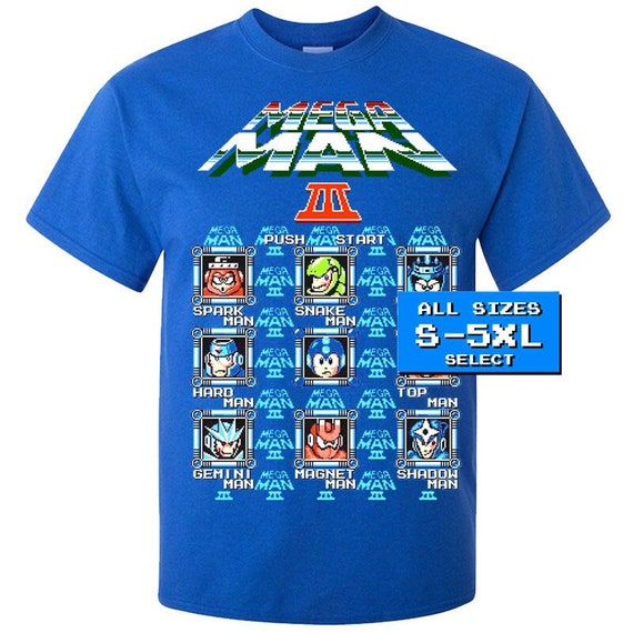 Rockman Megaman 3 Boss Screen T Shirt BLACK All Sizes S-5XL 100