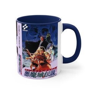 Castlevania 3 Dracula&#39;s Curse japan NES 8 bit game box cover famicom Accent Coffee Mug, 11oz