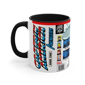 Capitán América y los Vengadores NES 8 bits caja de juego cubierta famicom Accent taza de café, 11 oz 1 imagen 7