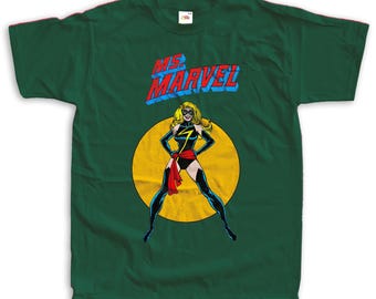Ms. Marvel Comic Super Heroes Vintage T Shirt Unisex sizes S-5XL 100% cotton Cover Art