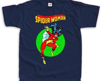 SpiderWoman Super Heroes Vintage T Shirt Unisex sizes S-5XL 100% cotton Cover Art