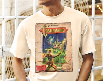 Castlevania NES - Vintage T Shirt 8 Colors Unisex all sizes S-5XL 100% cotton Cover Art NES Famicom Nintendo game 8 bit