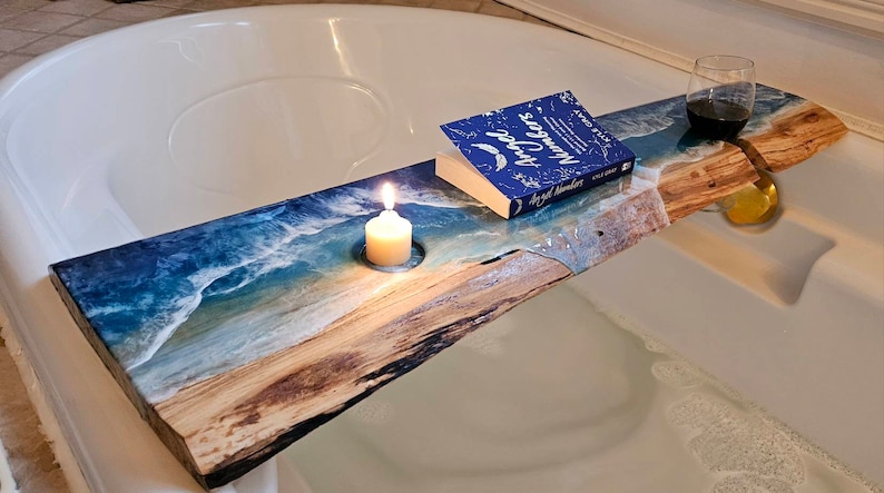 Bath caddy, Bath Board, bath tub tray, Bathroom Decor