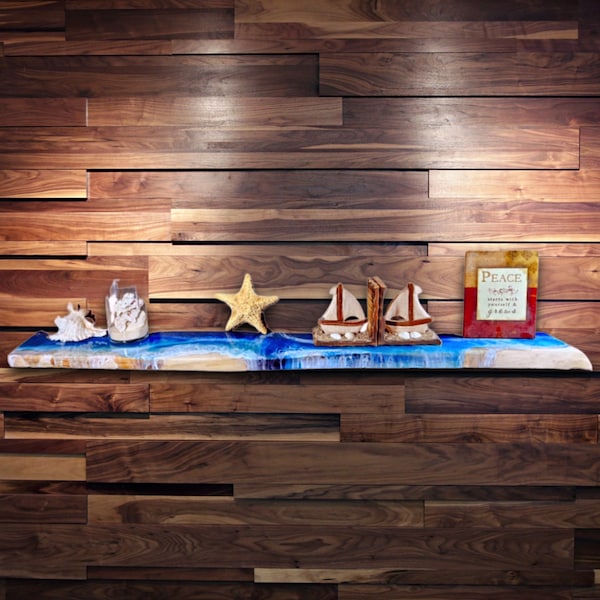 Live Edge Epoxy Wood Shelf Etsy