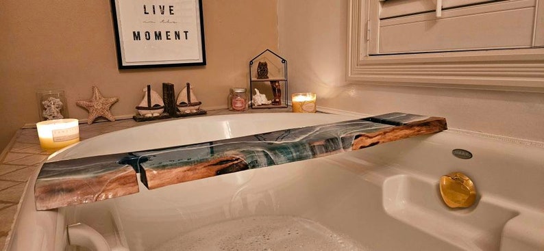 Bath caddy, Bath Board, bath tub tray, Bathroom Decor