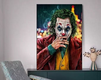 50x90cm Joker Batman Movie Canvas painting Poster Comics Wall Art Free Shipping 