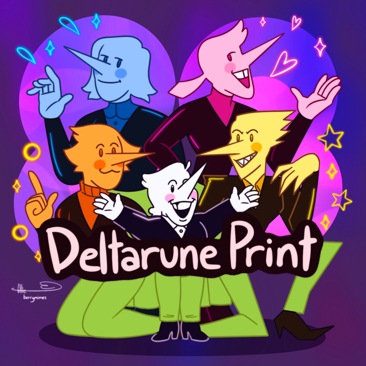 Deltarune “The Addisons” Mini Print