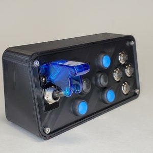 Sim Racing 10  button, one led toggle switch angled front button box  for pc gaming