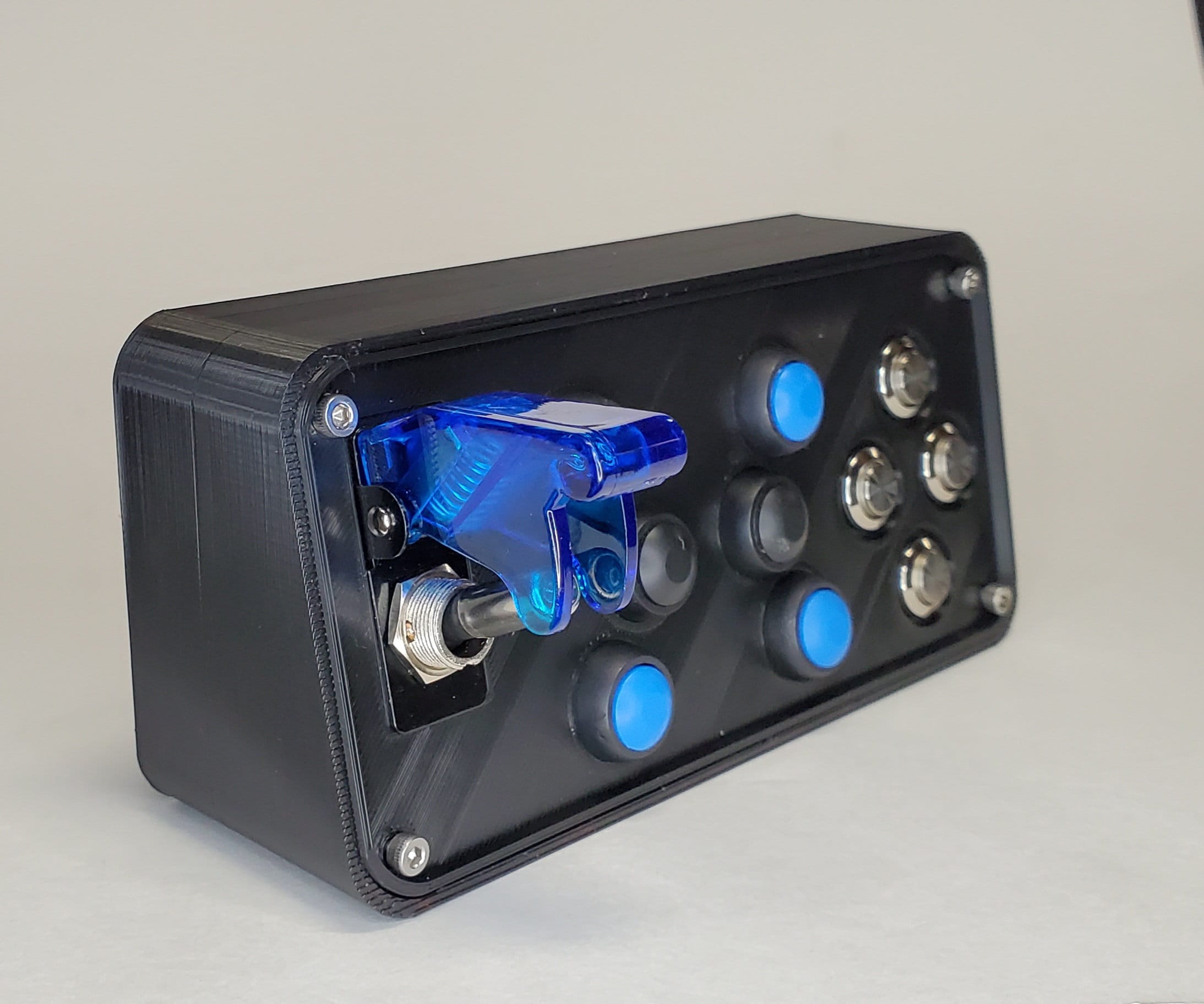 Sim Racing Button Box: 10-Button LED Toggle Switch, PC Gaming