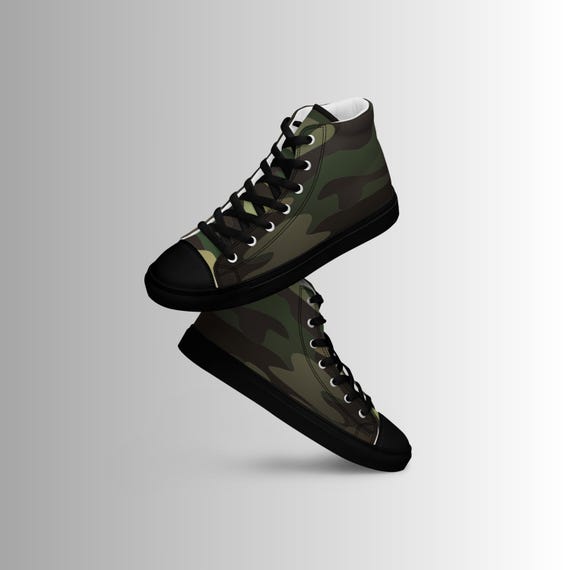 Women’s High-Top Camouflage Canvas Shoes