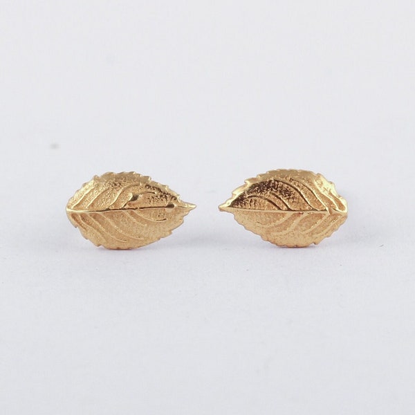 Leaf Studs, Gold Leaf Studs, Leaf Jewelry, Tiny & Mini Leaf Studs, Gold Leaves Studs, Everyday Jewelry, Minimalist Studs, Gift For Daughter