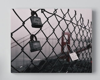 Golden Gate Bridge im Nebel Leinwand Dekor