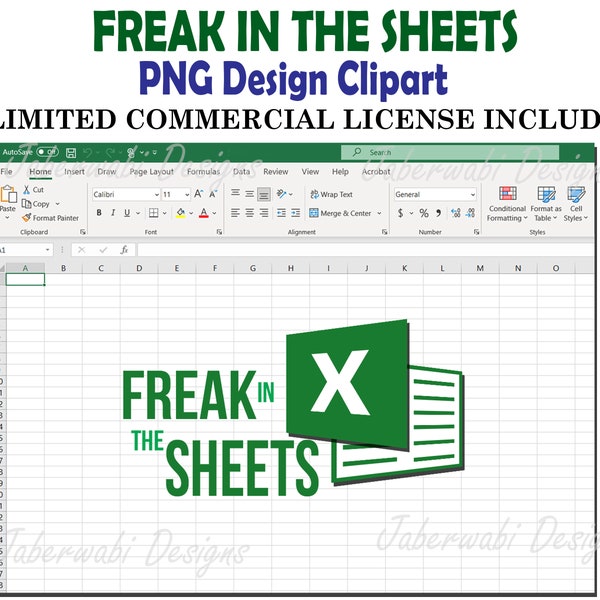 Freak In The Sheets PNG Excel | Clipart Graphic Design | Download | Office Accounting | Sublimation POD Printable | Ready to Press | Funny