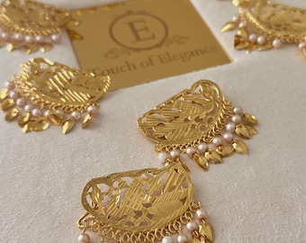 READY TO SHIP Pippal Patti Clips - Gold - Ready to Ship - Hair Accessories - Jaggo Hair Clips