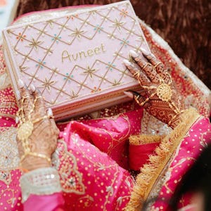 Custom Bridal Red Choora & Kaleeray Box | Chura Box | Chooda Box | Chuda Box