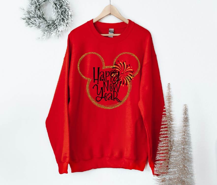 Discover Disney Happy New Year Sweater,Happiest Place On Earth Shirt,New Year,Disney Family Matching Shirt,Disney Shirt,New Years Shirt,Disney Gift