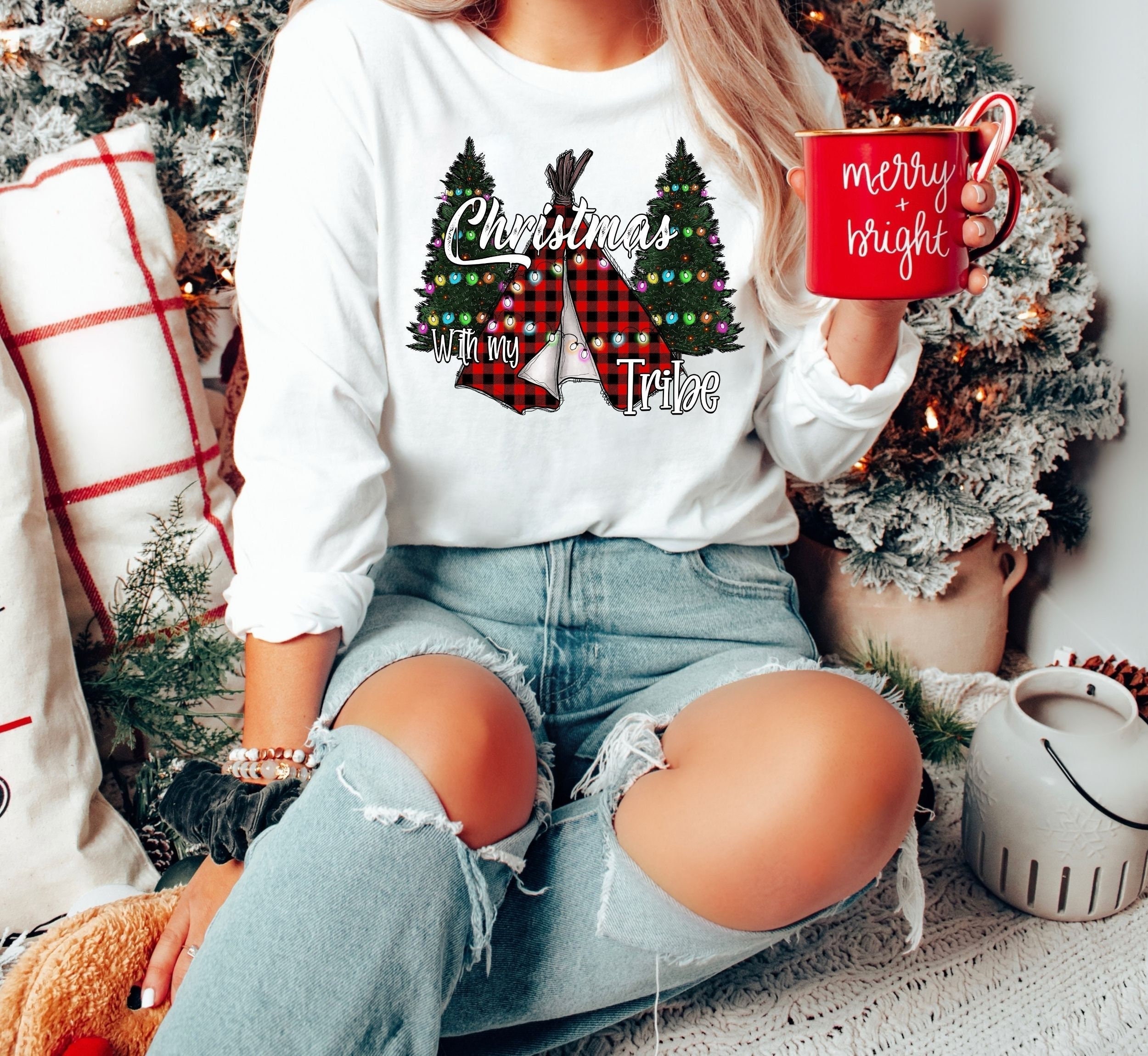 Discover Christmas With My Tribe Sweatshirt,Family Matching Christmas