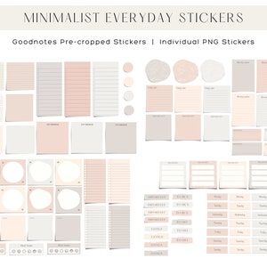 Minimalist Everyday Stickers | Digital Stickers | Digital Planner Stickers | GoodNotes Stickers | Realistic digital stickers