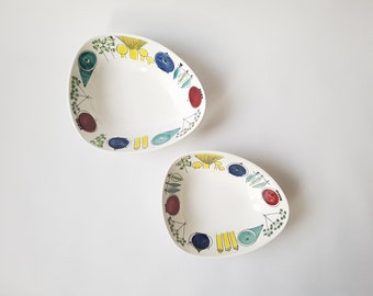 Cuencos para servir Rörstrand Picknick: cerámica sueca vintage, decoración de cocina escandinava de los años 60