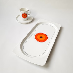 Piatto da portata rettangolare Eclipse di Thomas Germany, vintage anni '70 – Piatto da snack moderno di metà secolo immagine 1