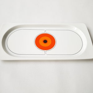 Piatto da portata rettangolare Eclipse di Thomas Germany, vintage anni '70 – Piatto da snack moderno di metà secolo immagine 3