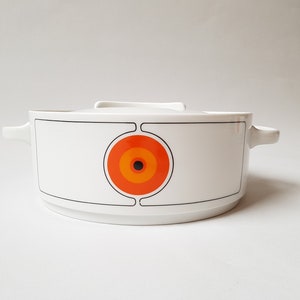 Vintage 1970s Thomas Germany Eclipse Lidded Casserole Dish – Mid Century Modern Serving Bowl