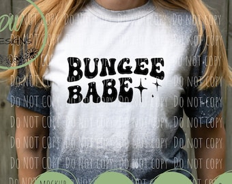 Bungee Babe Tshirt Design, Bungee Fitness PNG, Bungee Instructor PNG