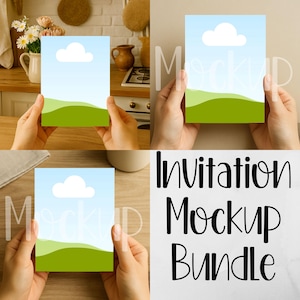 5x7 Invitation Mockup Canva Frames: Neutral Card Mockups (Digital Download)