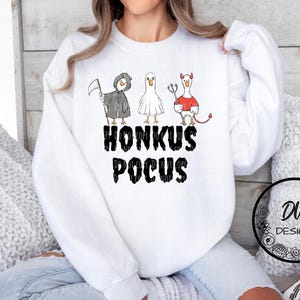 Honkus Pocus Goose Halloween PNG | Funny Halloween Sublimation Design | Grim Reaper Ghost Devil Goose Clipart | Instant Digital Download