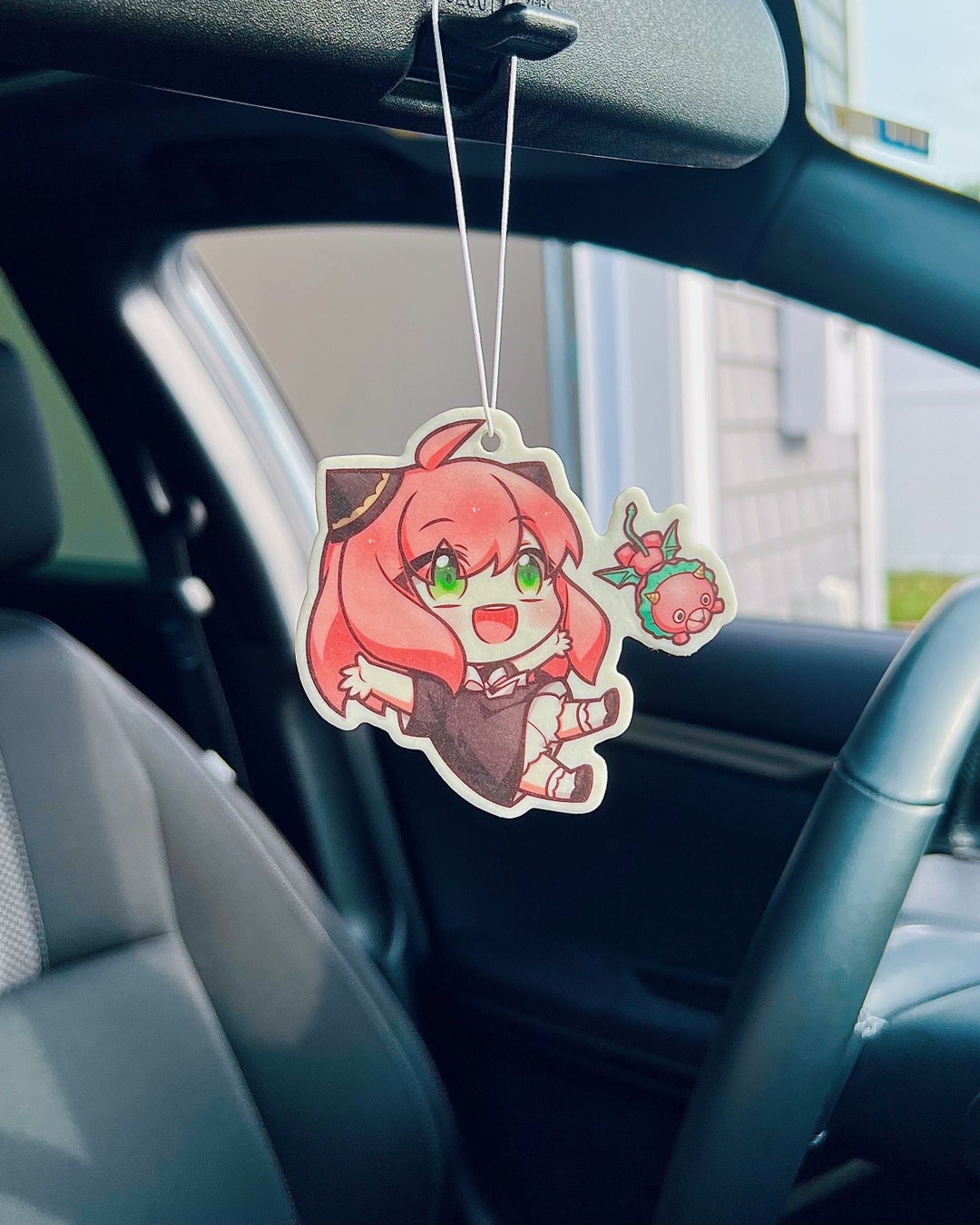 Double Sided Car Air Freshener, Anime Inspired, JDM Scent, Chibi Design