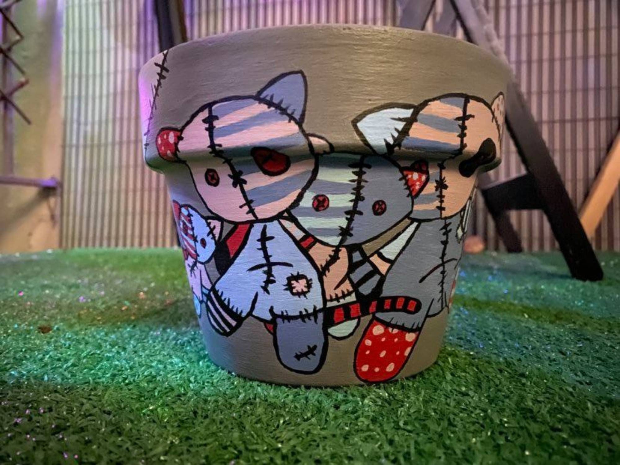 Patchwork Ragdoll 6 Inch Gothic Patchwork Ragdoll Cat Family Hand Painted Terra Cotta ...