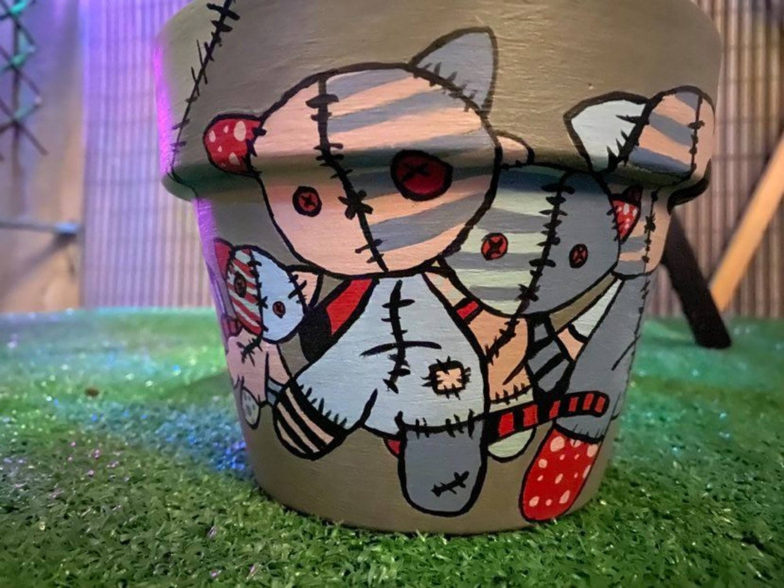 Patchwork Ragdoll 6 Inch Gothic Patchwork Ragdoll Cat Family Hand Painted Terra Cotta ...