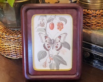 Vintage 5x7&quot;  Wood Frame, Vintage Mahogany Frame, Retro Wood Frame, Red Wood Frame, Vintage Cherry Frame, Bohemian Decor, Spring Decor