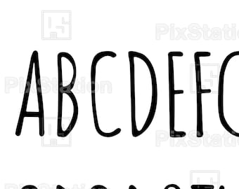 Handwritten Kids Font, Playful Vector Cut File (svg, png, dxf, eps, jpg, pdf)