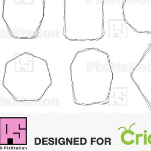 Geometric Frames SVG: Thin Double Border Clipart (Cricut & Silhouette)