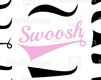 Swoosh Svg, Baseball Swoosh Svg, Sports Swoosh Svg, Swoosh Tails, Free Commercial Use Swoosh Bundle Svg Cut Files Cricut, Silhouette | ps90