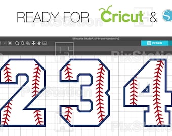 Baseball genähtes Alphabet & Zahlen SVG: Varsity Schrift (Digitaler Download)