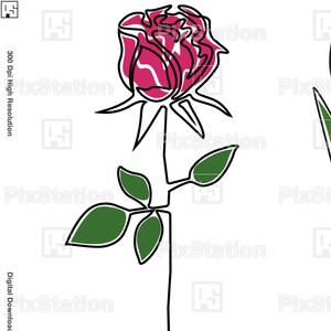 Rose et tulipe SVG : fichiers floraux printaniers coupés (téléchargement numérique)