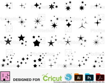 Sparkle svg, Sparkle stars, Sparkle cut file, Svg clip art, Sparkle vector, Sparkle bundle svg, Sparkle clipart, for Cricut and Silhouette