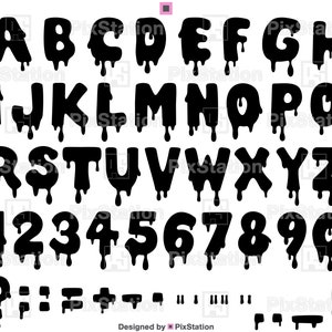 Dripping Halloween Font SVG: Bloody Alphabet, Cricut & Silhouette Cut ...